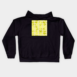 Decorator 2021 Gold Ginkgo Array on Yellow Beige 5748 Kids Hoodie